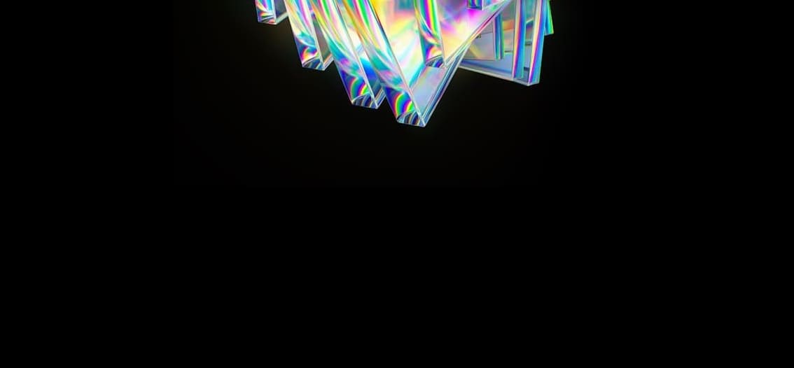 verre holographique fond noir